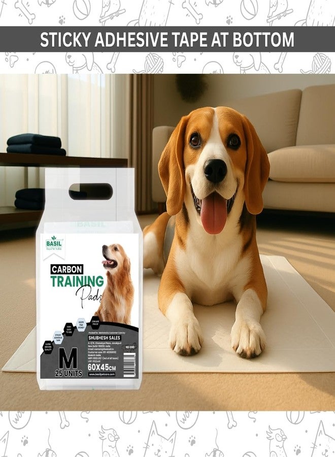 Basil 25 Absorbent Training Pee Pads with Activated Carbon & Leak Proof (Size - 45x60 Cms) for All Pets Dogs, Puppy, Peeing Toilet Trainer Mats, Potty Pads - Image 4